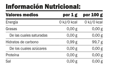 stevia-500-gr-amix-información-nutricional